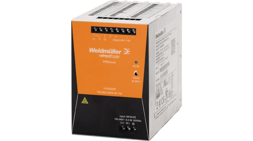 Weidmüller PROeco 480W 48V 10A Güç Kaynağı Image